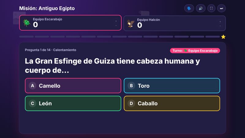 Spanish ancient Egypt game for ages 12-14
